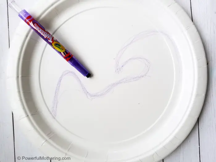 Outlining The Paper Plate Seahorse Craft For Kids