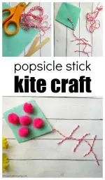Kite Popsicle Stick Craft for Kids