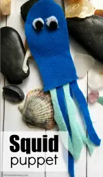 Squid Puppet Craft for Kids