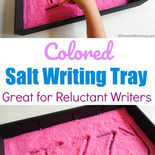 Colored Salt Writing Tray For Reluctant Writers