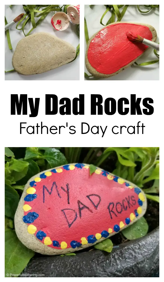 My Dad Rocks Father's Day Preschool Craft For Kids