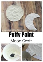 Puffy Paint Moon Craft