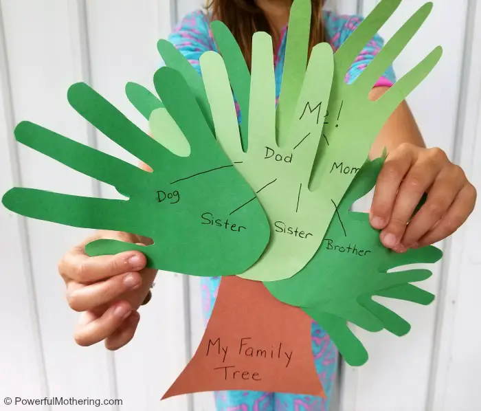 Completed Family Tree Craft For Kids