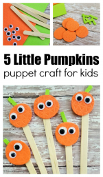 Five Little Pumpkins Puppets for Kids