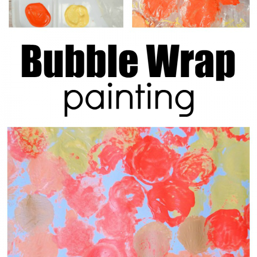 Fun And Frugal Bubble Wrap Painting For Kids