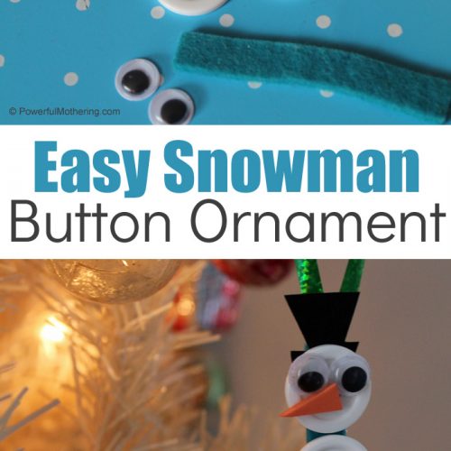 Snowman Button Ornaments For Kids To Make