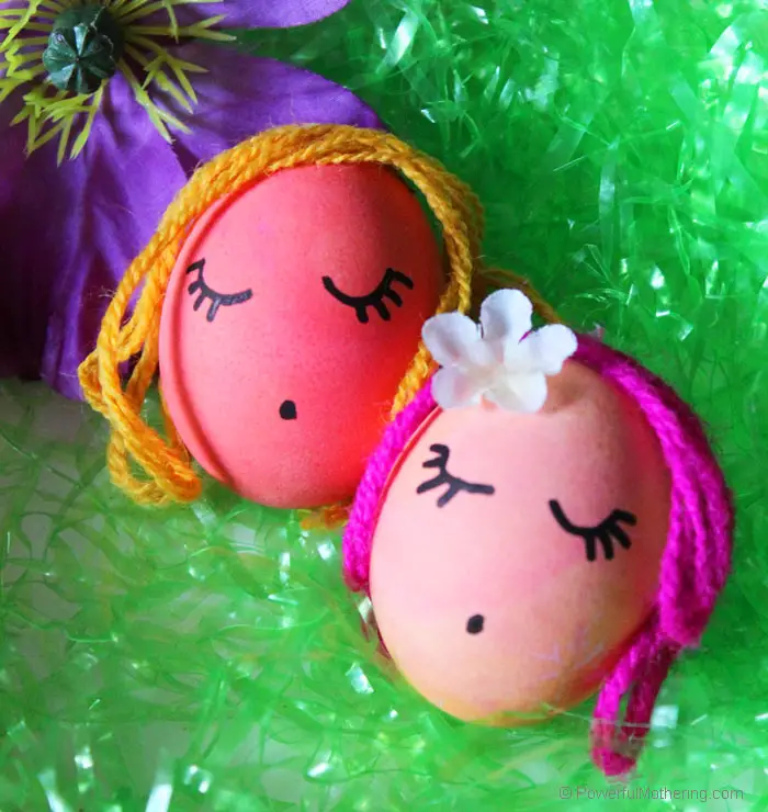 Create adorable and silly people instead with dyed Easter Eggs this year! Kids will love it and everyone will laugh while being creative! 
