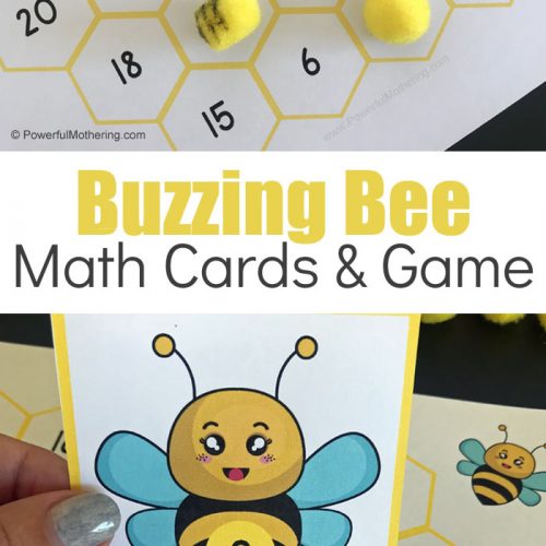 This Buzzing Bee Math Cards and Game is a fantastically fun way to help kids identify numbers 1-20.