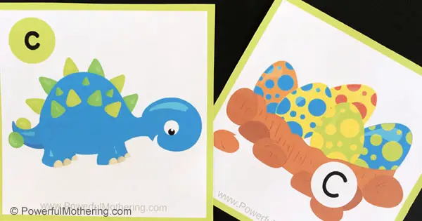 Dinosaur printable Alphabet Card Games. Including upper and lowercase letters as well as consonants vs. vowels. This Dino Game is fantastic for preschool and kindergarten! 