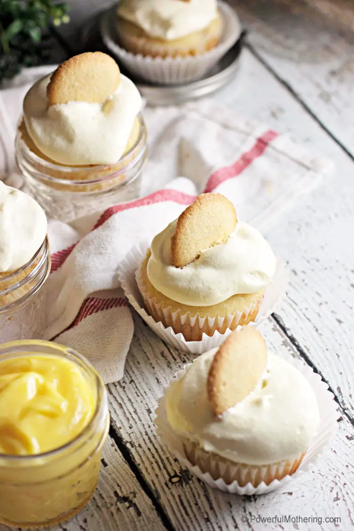 Delicious and sweet Banana Pudding Cupcakes. A simple recipe with a fancy result.