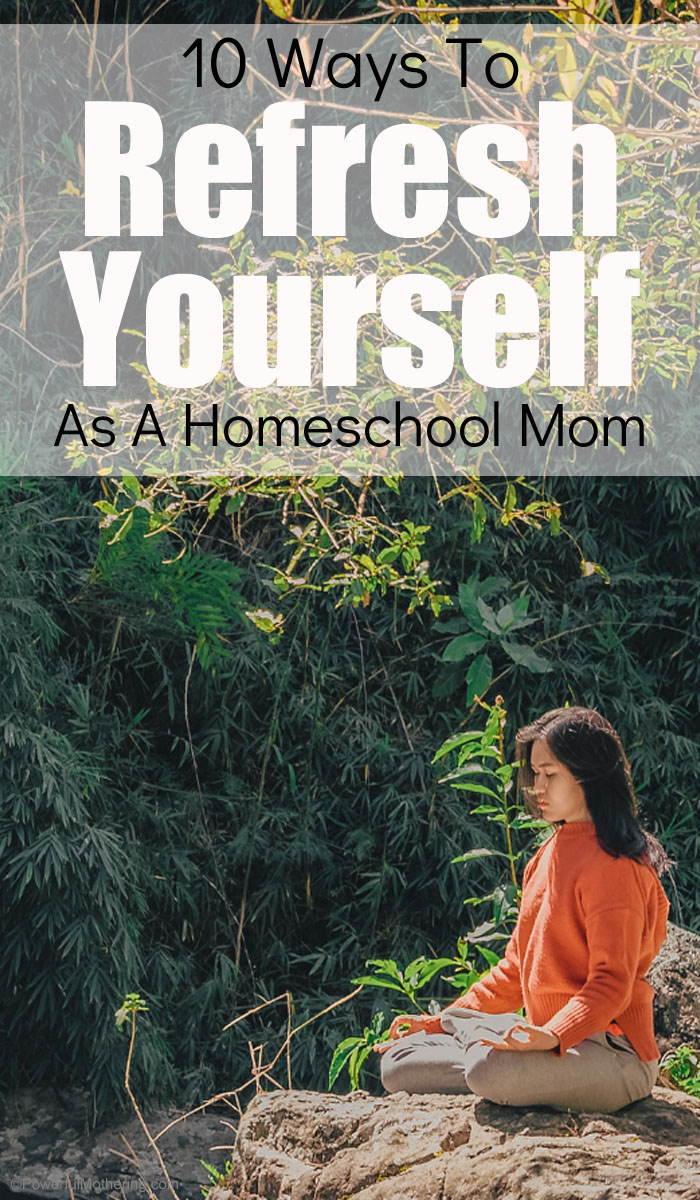 As a homeschool mom, we need to make sure we take care of ourselves. If we don't take care of ourselves, we can't take care of, and teach, our children. 