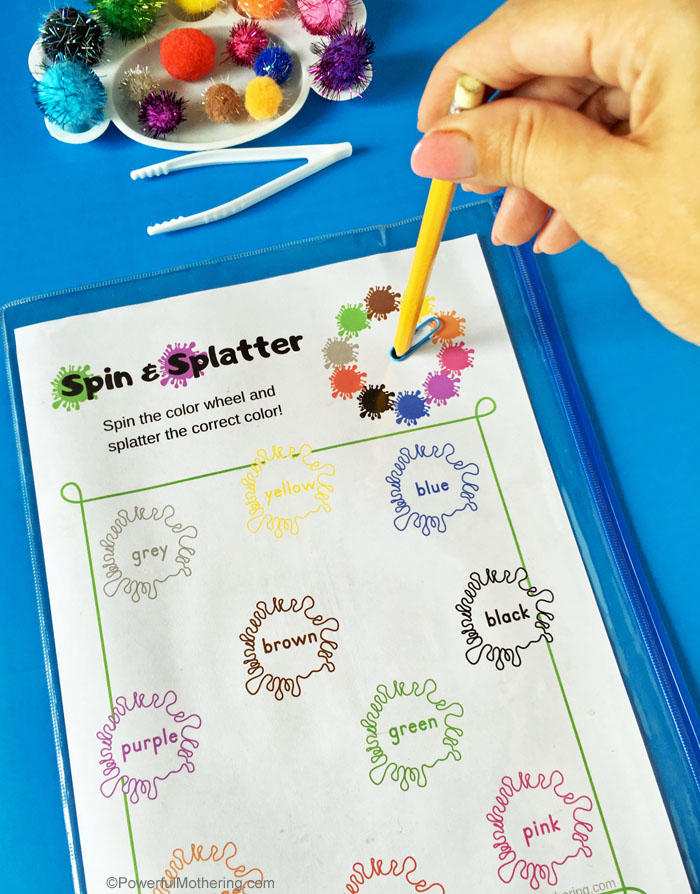 Help children learn their colors with this fun printable color game with multiple options!