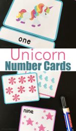 Unicorn Number & Tracing Counting Cards 1-20