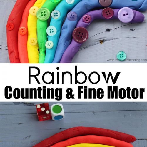 Rainbow Counting And Fine Motor Activity For Preschool