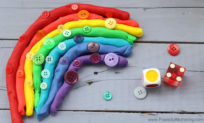 Rainbow Counting Playdough Activity