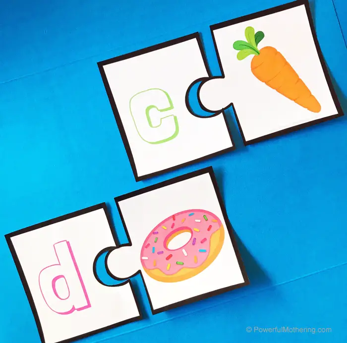 Printable puzzle to help with beginning sounds. 