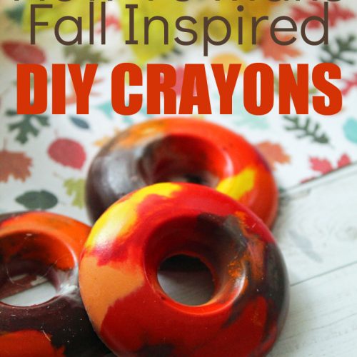 Use your old broken crayons to create these new Fall inspired crayons!