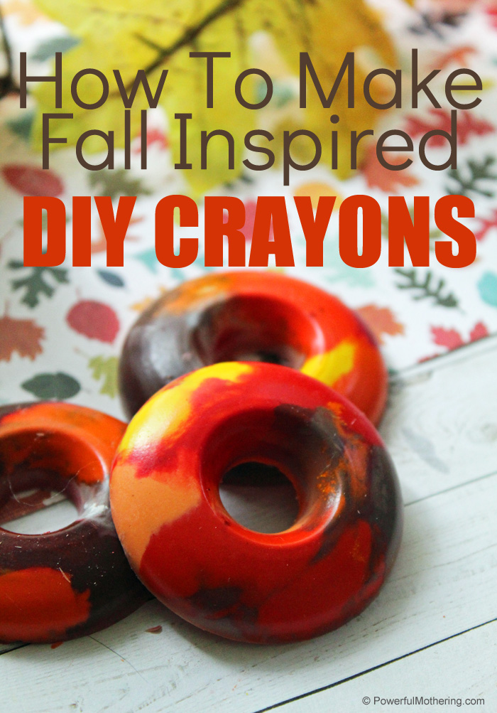 Use your old broken crayons to create these new Fall inspired crayons! 