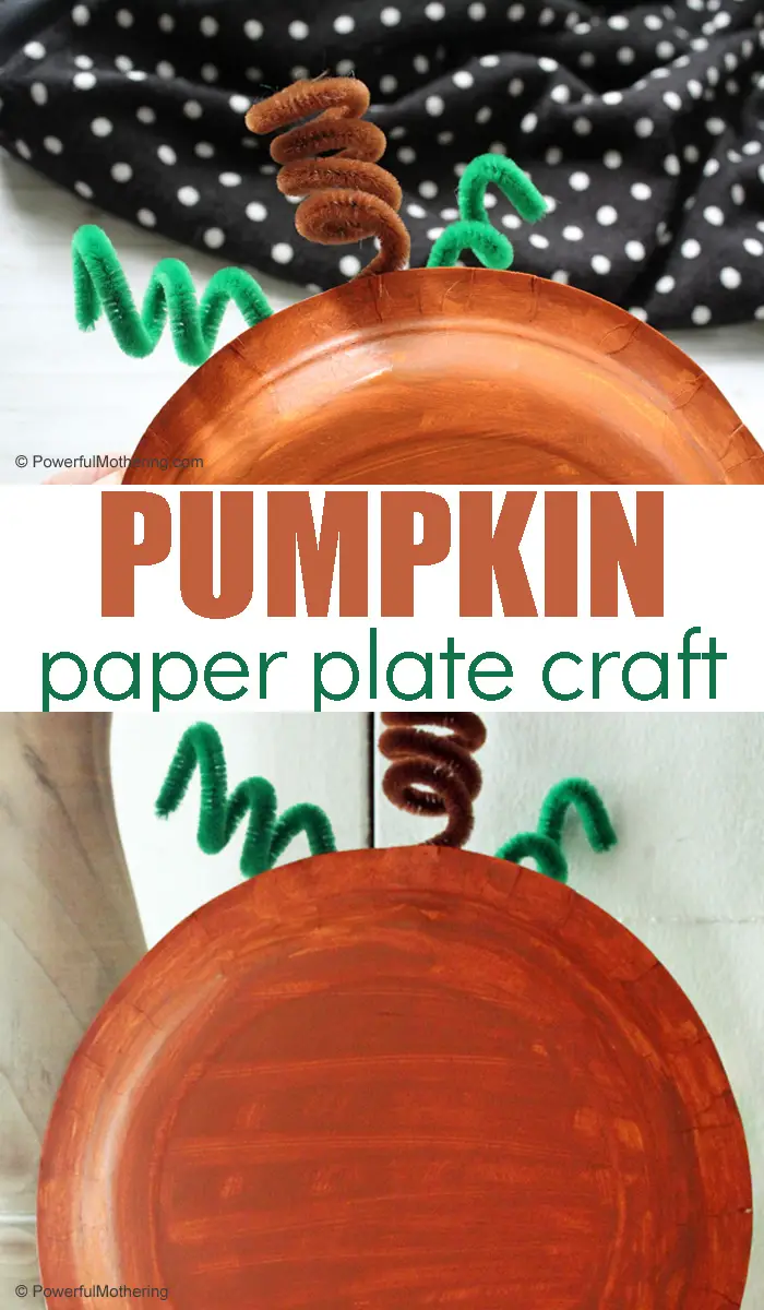 A Simple Paper Plate Pumpkin Craft for Kids. This is a great way to kick off Fall and can double as a decoration too! 