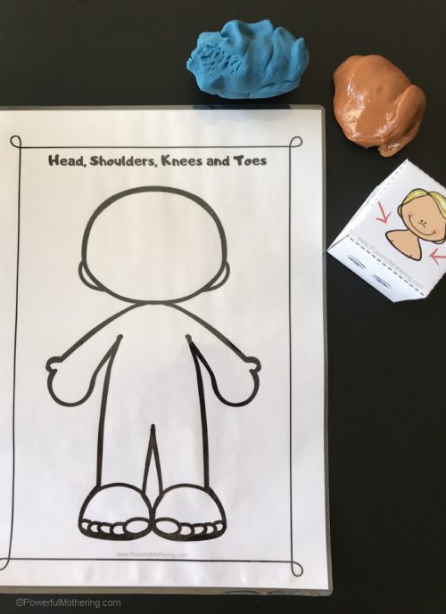Head, Shoulders, Knees and Toes Playdough Mat Game