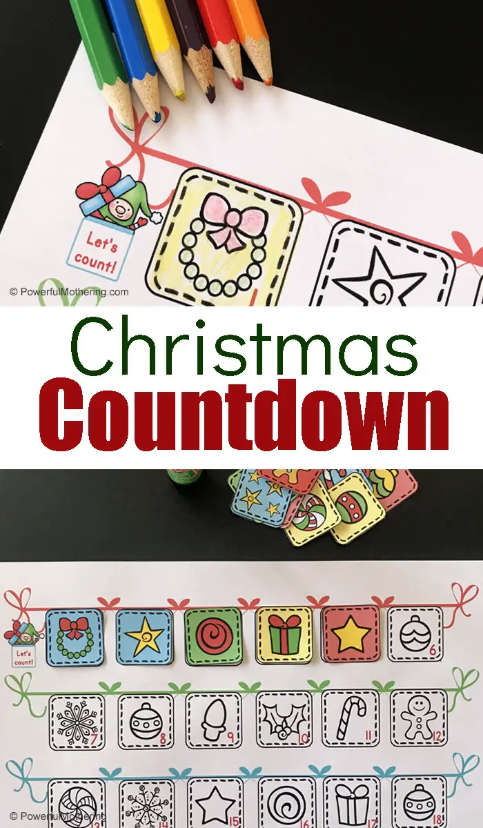 Countdown to Christmas with your kids. This free printable Christmas Countdown Chart is a simple way to help your children enjoy the magic of the Christmas season and anticipate the big day. 