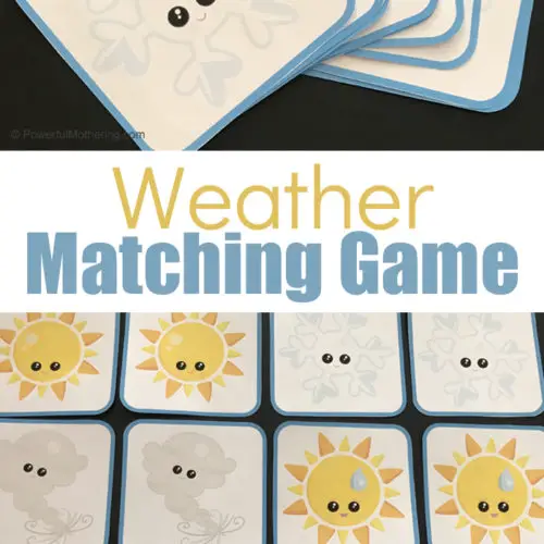 Weather matching Game. A traditional matching game with fun weather pictures!
