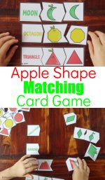 Printable Apple Shape Matching Card Game