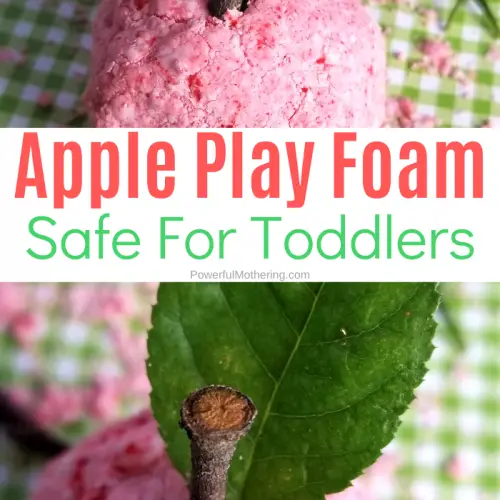 We have turned one of our favorite sensory dough recipes, a taste safe dough, into an apple version. This apple foam dough is perfect for fall, a nutrition unit, or just because. 