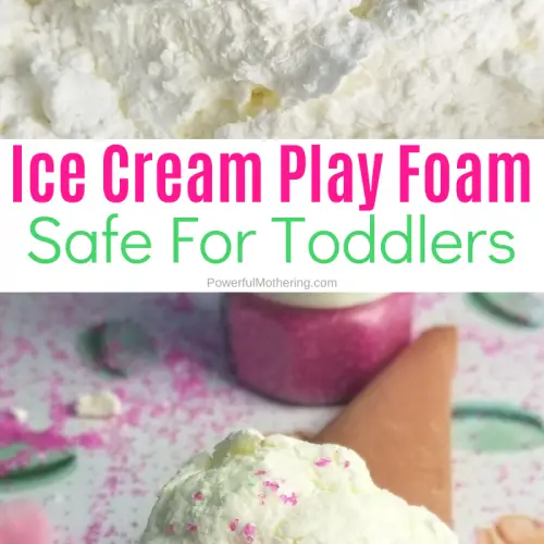 Ice Cream Play Foam Dough is a fun and creative sensory activity for children. They will explore, create and have fun for hours!