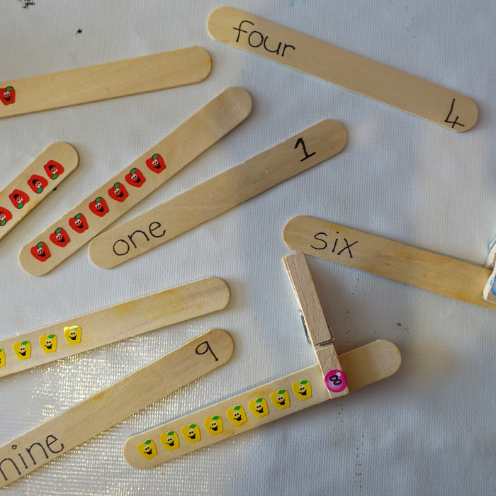 A simple and effective way to help children learn to count, 1:1 correspondence, and other simple math skills.
