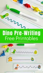 Dinosaur Pre-Writing Free Printable