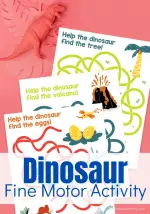 Dinosaur Maze Printables For Kids