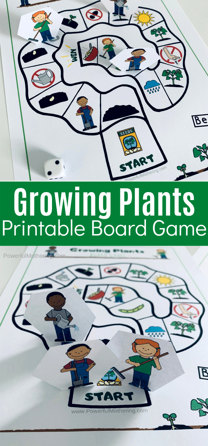 Printable Growing Plants Board Game For Kids