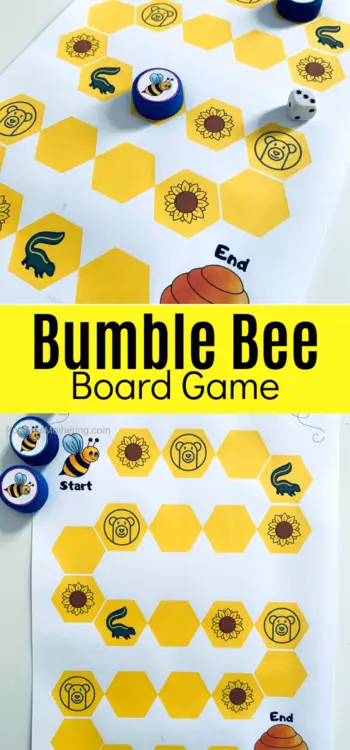 This fun Bumble Bee Board Game is a way to practice counting and HAVE FUN! 