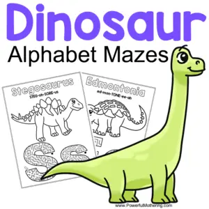 Dinosaur Alphabet Mazes