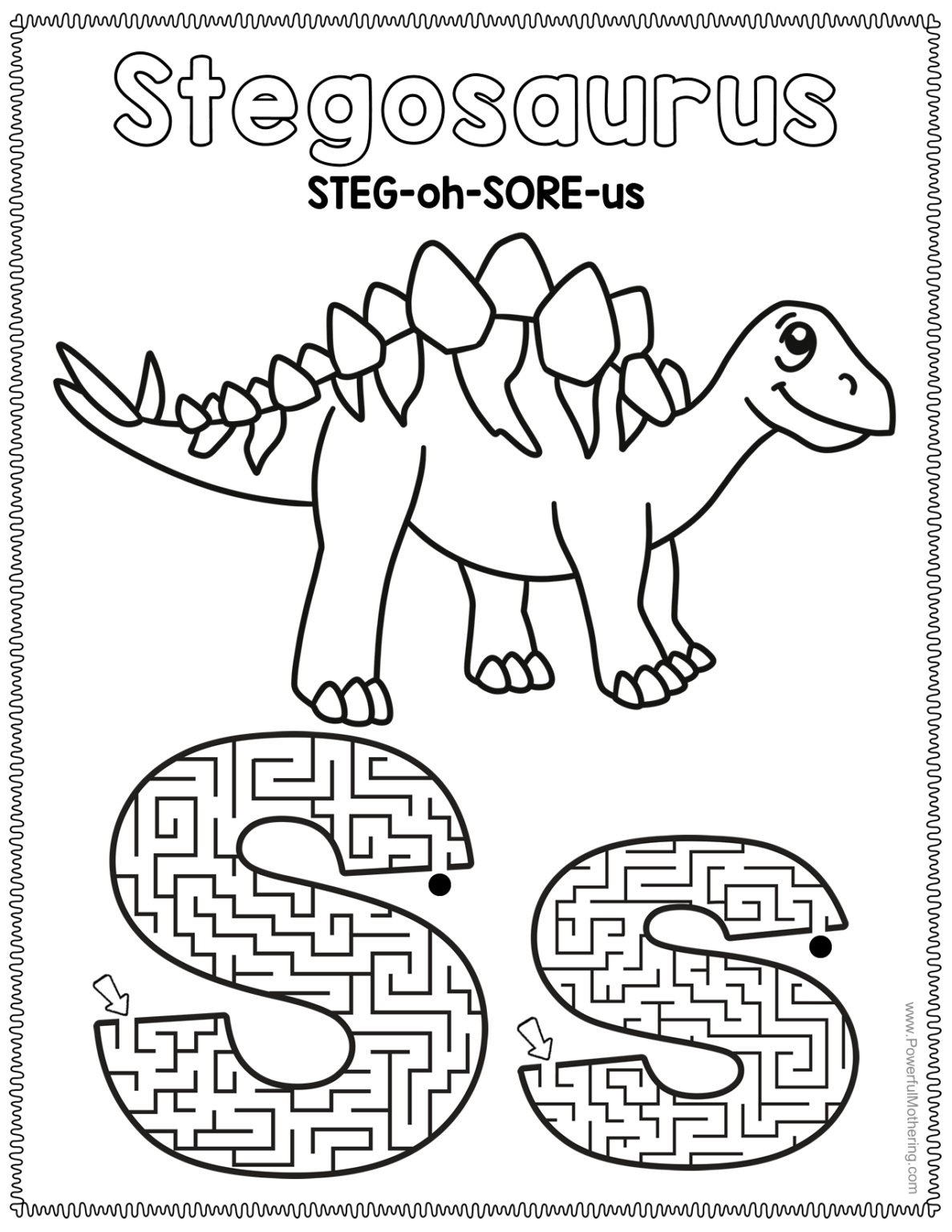 Dinosaur Alphabet Mazes Powerful Mothering