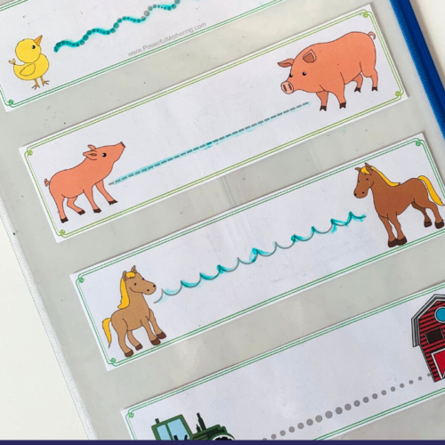 A fun way to help toddlers and preschoolers with prewriting skills necessary for future writing.