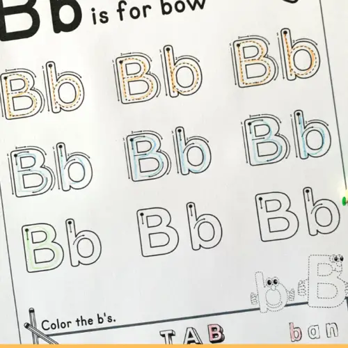 A printable set of a variety of activities centered around the Letter B to help children learn to read and write the letter.