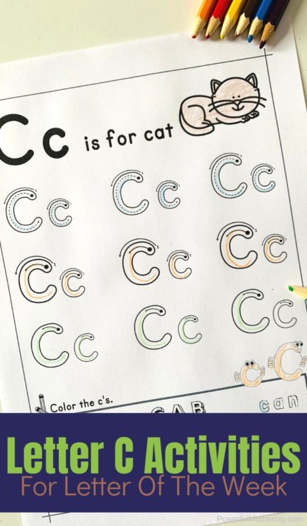 A printable set of a variety of activities centered around the Letter C to help children learn to read and write the letter.