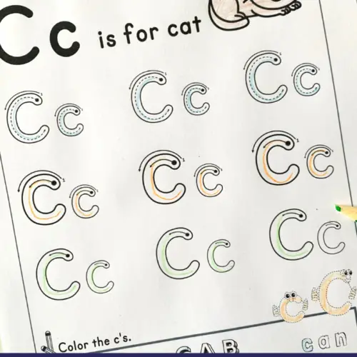 A printable set of a variety of activities centered around the Letter C to help children learn to read and write the letter.