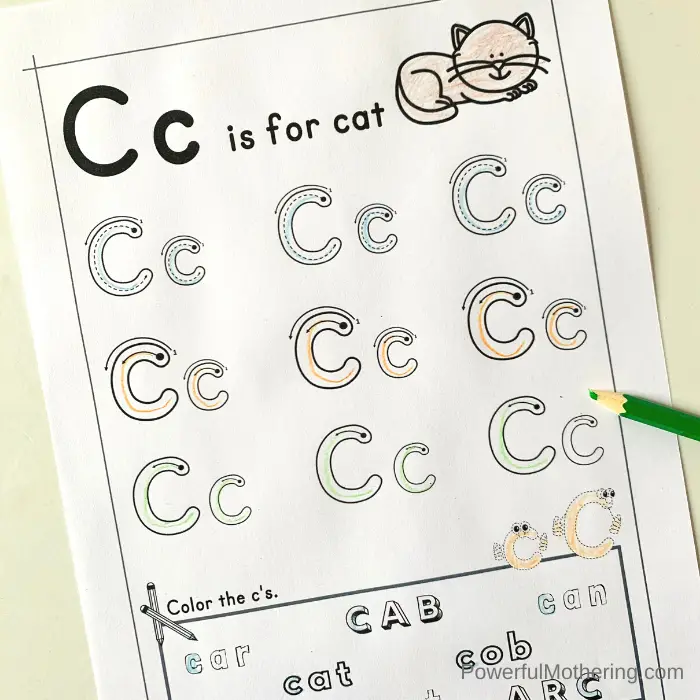 A printable set of a variety of activities centered around the Letter C to help children learn to read and write the letter. 