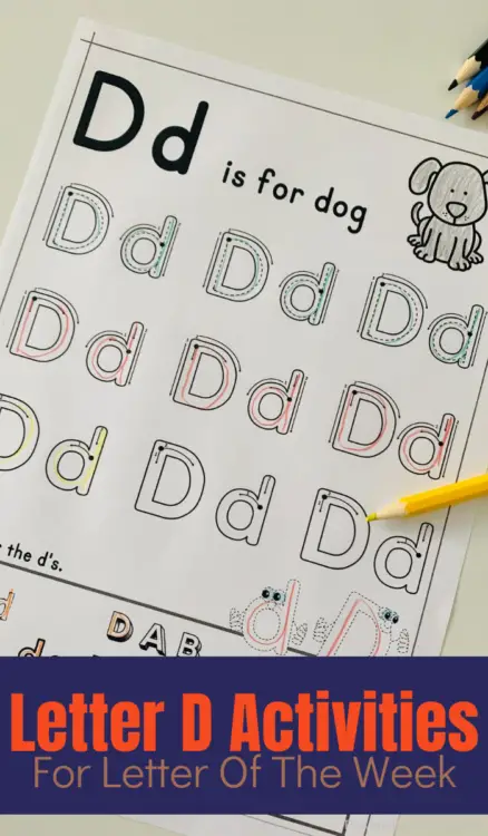 A printable set of a variety of activities centered around the Letter D to help children learn to read and write the letter.