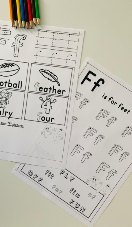 Printables to help children learn the letter F. This will help with letter identification, letter formation and more. 