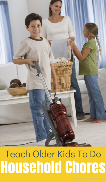 Older kids can do household chores, you might just need to encourage them and teach them a bit. These tips will be helpful!