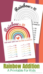 Rainbow To 10 Addition Printables