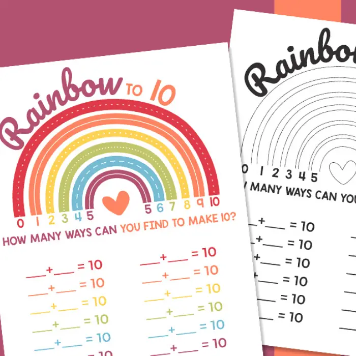 A simple and fun Rainbow Addition activity to help children practice simple math in a fun way. 