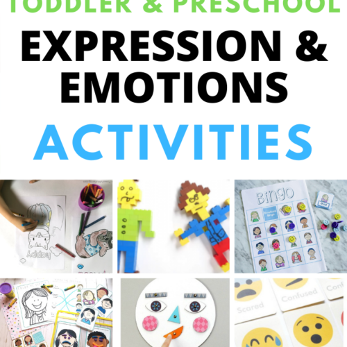 Simple, fun and free activities for preschoolers and toddlers to learn all about emotions and expressions!
