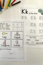 Letter K Tracing Worksheet