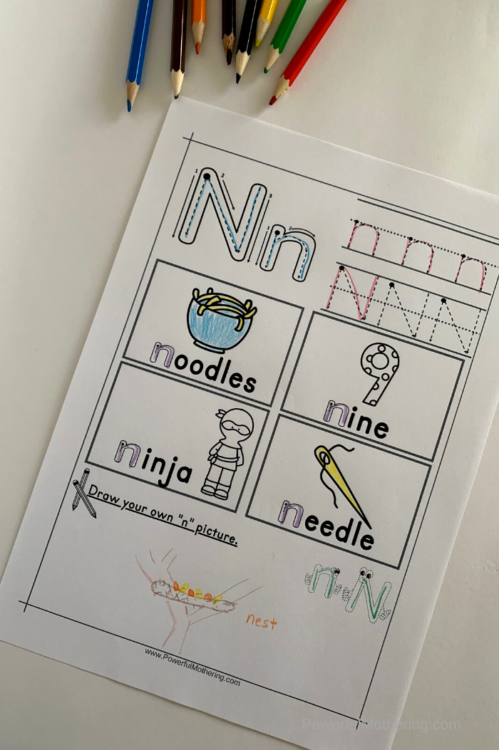 Printables to help children learn the letter N. This will help with letter tracing, letter identification, letter formation and more. 