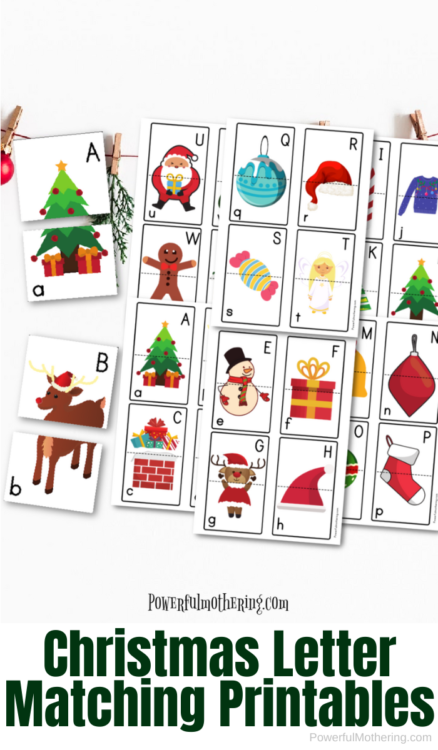 Christmas Letter Matching Printable game that preschoolers will love! Help with letter recognition and upper and lowercase matching. 